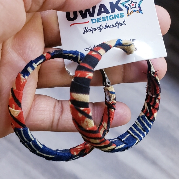 Handmade Ankara(African print) earrings - Picture 1 of 2